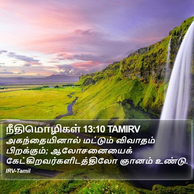 நீதிமொழிகள் 13:10 TAMIRV Bible Verse Image