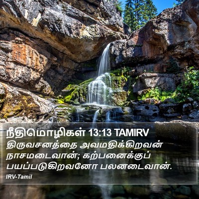 நீதிமொழிகள் 13:13 TAMIRV Bible Verse Image