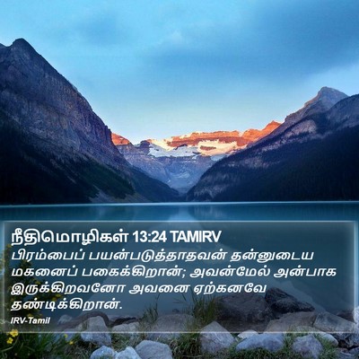 நீதிமொழிகள் 13:24 TAMIRV Bible Verse Image