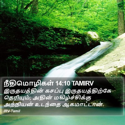 நீதிமொழிகள் 14:10 TAMIRV Bible Verse Image