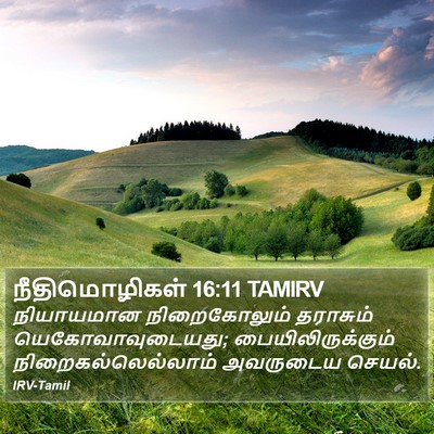 நீதிமொழிகள் 16:11 TAMIRV Bible Verse Image