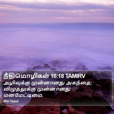 நீதிமொழிகள் 16:18 TAMIRV Bible Verse Image