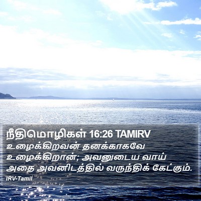 நீதிமொழிகள் 16:26 TAMIRV Bible Verse Image
