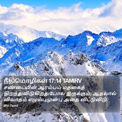 நீதிமொழிகள் 17:14 TAMIRV Bible Verse Image