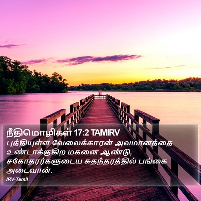 நீதிமொழிகள் 17:2 TAMIRV Bible Verse Image