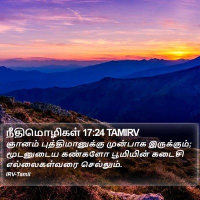 நீதிமொழிகள் 17:24 TAMIRV Bible Verse Image