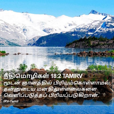 நீதிமொழிகள் 18:2 TAMIRV Bible Verse Image