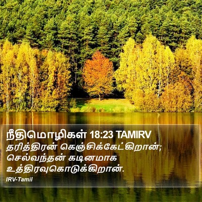 நீதிமொழிகள் 18:23 TAMIRV Bible Verse Image