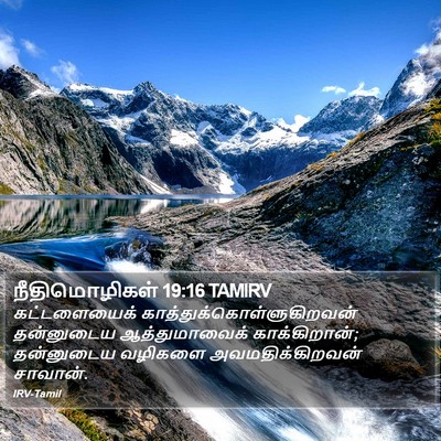 நீதிமொழிகள் 19:16 TAMIRV Bible Verse Image