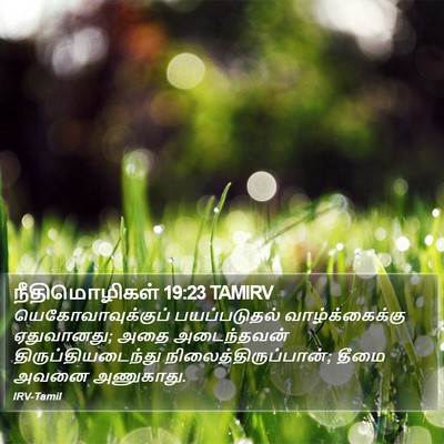 நீதிமொழிகள் 19:23 TAMIRV Bible Verse Image