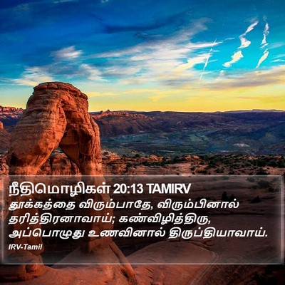 நீதிமொழிகள் 20:13 TAMIRV Bible Verse Image