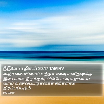 நீதிமொழிகள் 20:17 TAMIRV Bible Verse Image