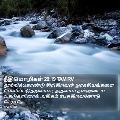 நீதிமொழிகள் 20:19 TAMIRV Bible Verse Image