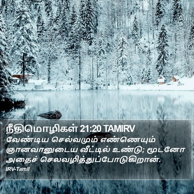 நீதிமொழிகள் 21:20 TAMIRV Bible Verse Image