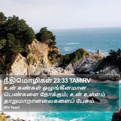 நீதிமொழிகள் 23:33 TAMIRV Bible Verse Image