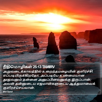 நீதிமொழிகள் 25:13 TAMIRV Bible Verse Image