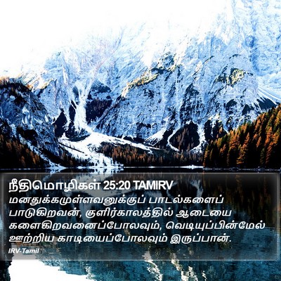 நீதிமொழிகள் 25:20 TAMIRV Bible Verse Image