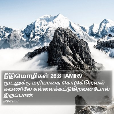 நீதிமொழிகள் 26:8 TAMIRV Bible Verse Image