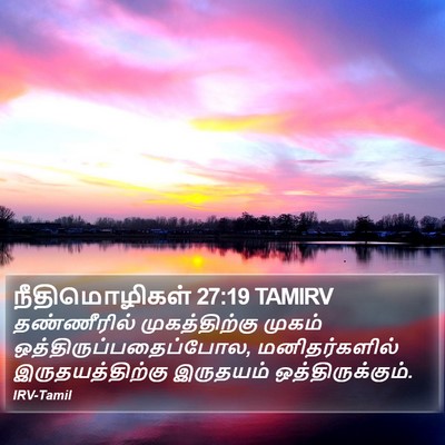 நீதிமொழிகள் 27:19 TAMIRV Bible Verse Image
