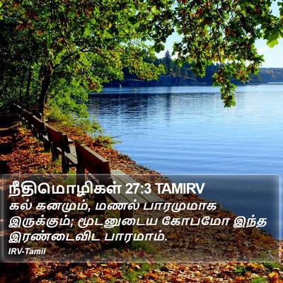 நீதிமொழிகள் 27:3 TAMIRV Bible Verse Image
