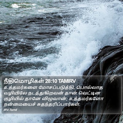 நீதிமொழிகள் 28:10 TAMIRV Bible Verse Image