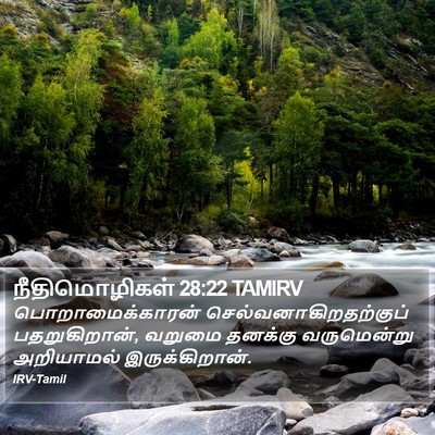 நீதிமொழிகள் 28:22 TAMIRV Bible Verse Image