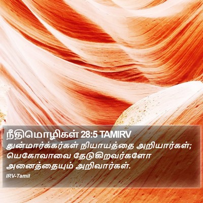 நீதிமொழிகள் 28:5 TAMIRV Bible Verse Image