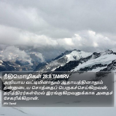 நீதிமொழிகள் 28:8 TAMIRV Bible Verse Image