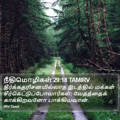 நீதிமொழிகள் 29:18 TAMIRV Bible Verse Image