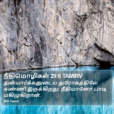 நீதிமொழிகள் 29:6 TAMIRV Bible Verse Image