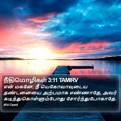 நீதிமொழிகள் 3:11 TAMIRV Bible Verse Image