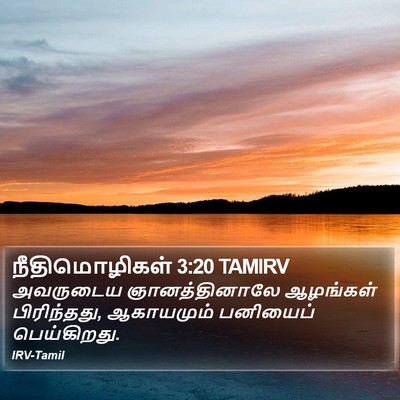 நீதிமொழிகள் 3:20 TAMIRV Bible Verse Image