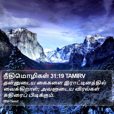 நீதிமொழிகள் 31:19 TAMIRV Bible Verse Image