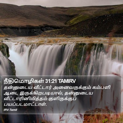 நீதிமொழிகள் 31:21 TAMIRV Bible Verse Image