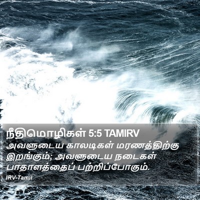 நீதிமொழிகள் 5:5 TAMIRV Bible Verse Image