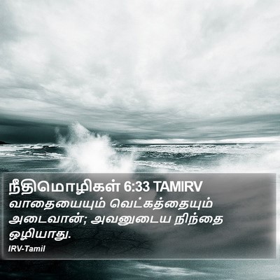 நீதிமொழிகள் 6:33 TAMIRV Bible Verse Image
