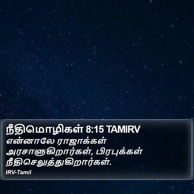 நீதிமொழிகள் 8:15 TAMIRV Bible Verse Image