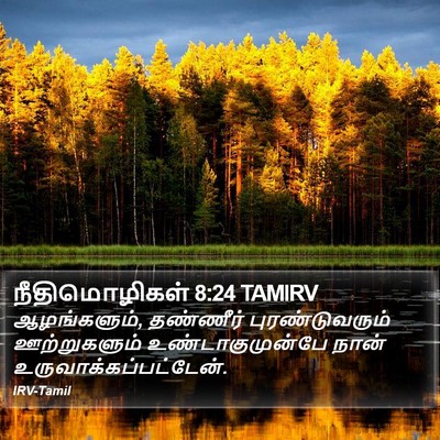நீதிமொழிகள் 8:24 TAMIRV Bible Verse Image