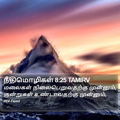 நீதிமொழிகள் 8:25 TAMIRV Bible Verse Image