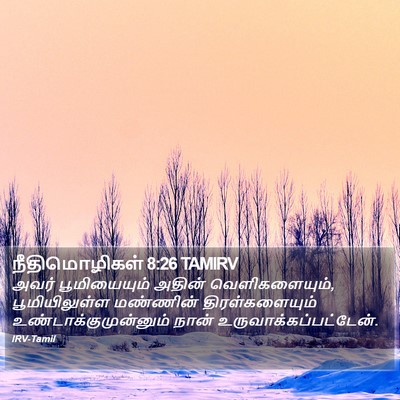 நீதிமொழிகள் 8:26 TAMIRV Bible Verse Image