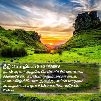 நீதிமொழிகள் 8:30 TAMIRV Bible Verse Image