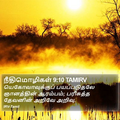 நீதிமொழிகள் 9:10 TAMIRV Bible Verse Image