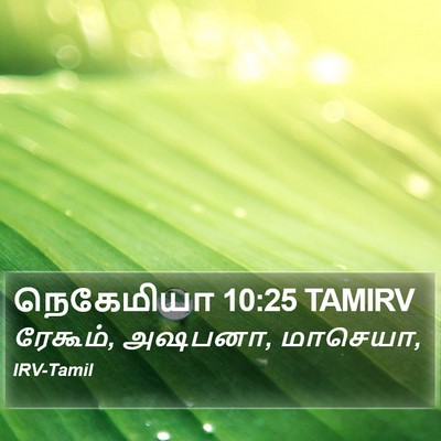 நெகேமியா 10:25 TAMIRV Bible Verse Image