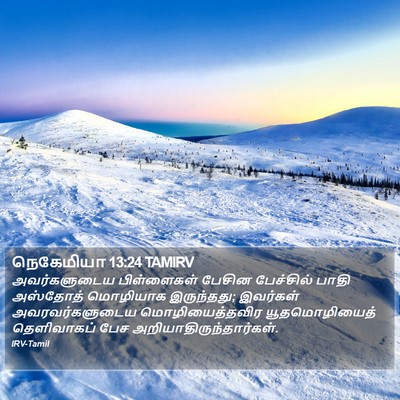 நெகேமியா 13:24 TAMIRV Bible Verse Image