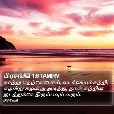 பிரசங்கி 1:6 TAMIRV Bible Verse Image