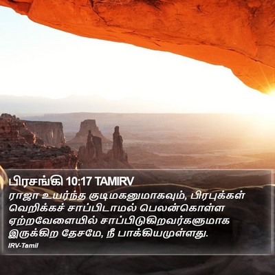 பிரசங்கி 10:17 TAMIRV Bible Verse Image
