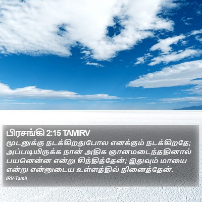 பிரசங்கி 2:15 TAMIRV Bible Verse Image