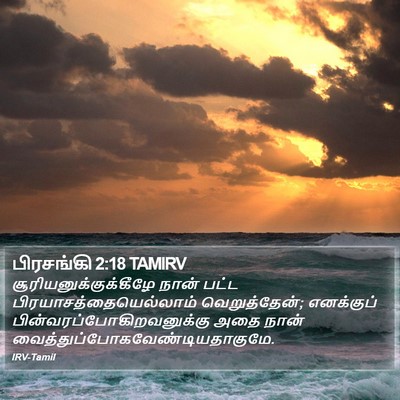 பிரசங்கி 2:18 TAMIRV Bible Verse Image