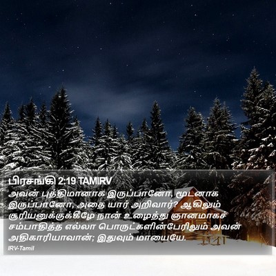 பிரசங்கி 2:19 TAMIRV Bible Verse Image