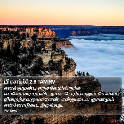பிரசங்கி 2:9 TAMIRV Bible Verse Image